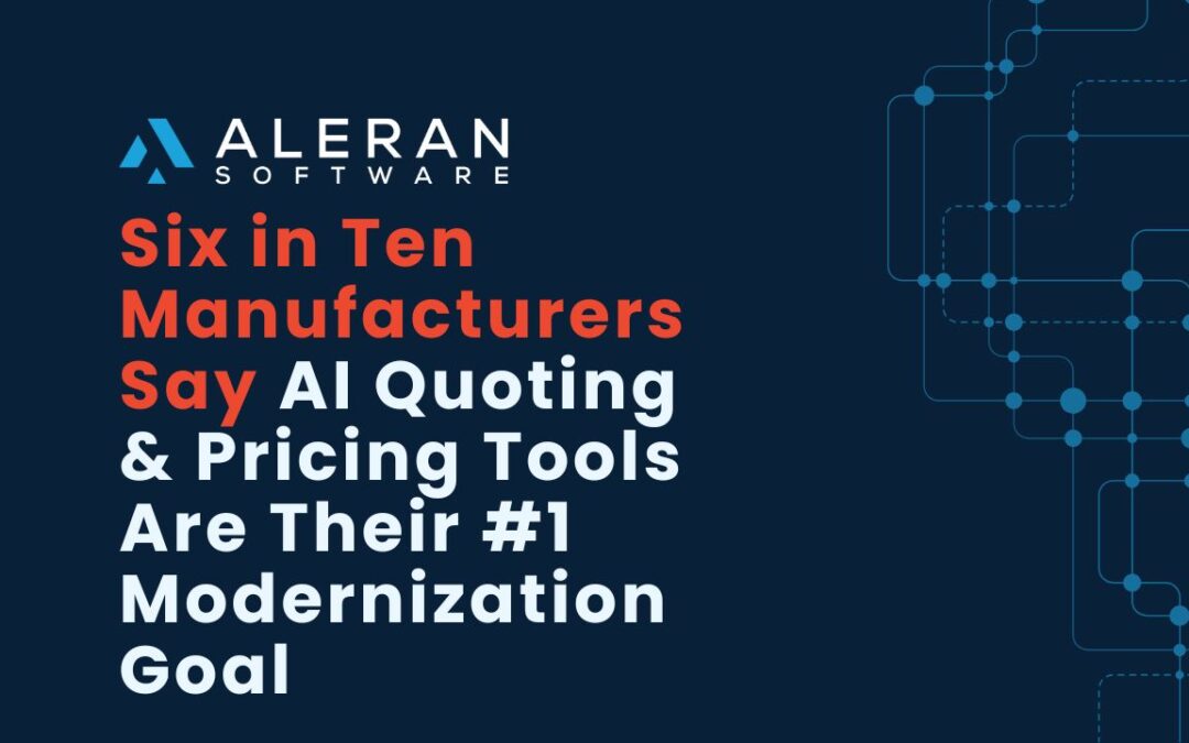 Six in Ten Manufacturers Say AI Quoting & Pricing Tools Are Their #1 Modernization Goal